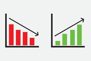 iconos gráficos en estilo moderno y plano aislados en fondo gris. gráfico de símbolo de barra para el diseño de su sitio web, logotipo, aplicación, ui. ilustración vectorial, eps10 vector