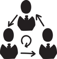 Hand Drawn connected people graph illustration png