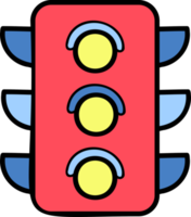 mano disegnato traffico leggero illustrazione png