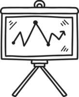 illustration de tableau de présentation dessiné à la main png