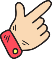 illustration de pointage du doigt dessiné à la main png