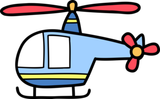 hand- getrokken helikopter illustratie png