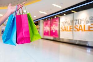 Woman with shopping bags. photo