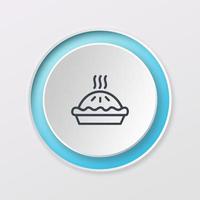 Play button white color pe dish food digital design logo icon