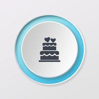 Play button white color wedding cake digital design logo icon photo