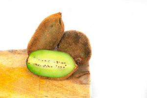 Delicious ripe kiwi fruits. Kawi fruit isolated on a white background. photo