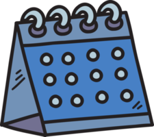 hand- getrokken kalender illustratie png