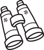 ilustración de binoculares dibujados a mano png