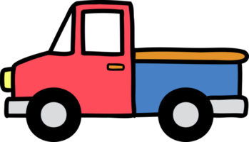 Hand Drawn pickup truck illustration png