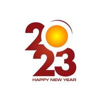 Happy new year 2023. 2023 number. Year 2023 vector illustration. The new year 2023 background.