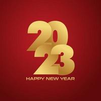 New year 2023 greeting. Happy new year 2023. 2023 gold color. New year 2023 vector illustration. New year background.