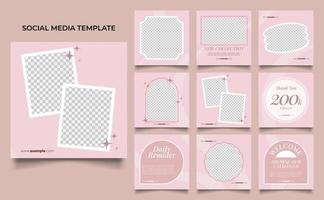 social media template banner fashion sale promotion vector