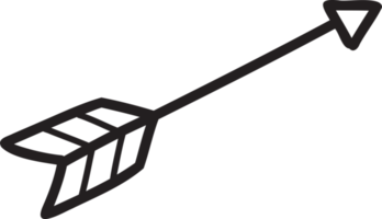 Hand Drawn bow arrow illustration png