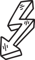 ilustración de flecha dibujada a mano png