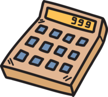 hand- getrokken rekenmachine illustratie png