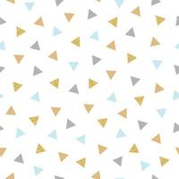 Colourful seamless pattern with repeating triangles in blue and grey. Pattern in subtle tones with sequins. Wallpaper for a boy's room. Vector illustration.