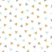 Colourful seamless pattern with repeating triangles in blue and grey. Pattern in subtle tones with sequins. Wallpaper for a boy's room. Vector illustration.