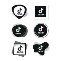 Tiktok social media logo icon technology, network. background, Vector illustration, Like,