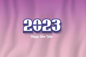 Diseño de logotipo 3d moderno 2023, fondo de año nuevo 2023 vector
