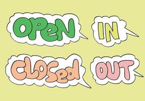 Open Sign Closed. for use in cafes, buildings, shops and others vector