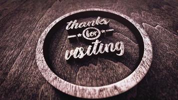 Thank you for visiting glittering text 3D wood video