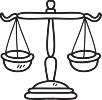 Hand Drawn court scale illustration png