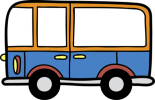 Hand Drawn bus illustration png