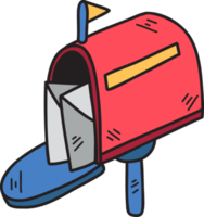 Hand Drawn mailbox illustration png