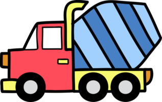 illustration de camion de ciment dessiné à la main png