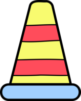 ilustração de cone de trânsito desenhada de mão png