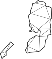 mozaïek- driehoeken kaart stijl van staat van Palestina. png