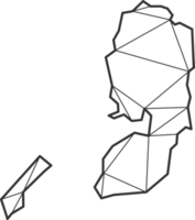 triangles de mosaïque style de carte de l'état de palestine. png