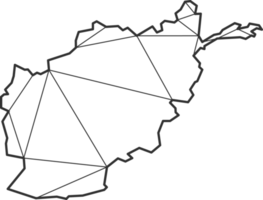 triangles de mosaïque style de carte de l'afghanistan. png