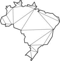 estilo de mapa de triângulos de mosaico do brasil. png