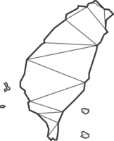 Mosaic triangles map style of Taiwan. png