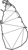 mozaïek- driehoeken kaart stijl van sri lanka. png