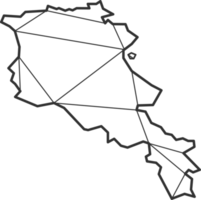 Mosaic triangles map style of Armenia. png