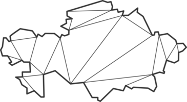 mosaico triangoli carta geografica stile di kazakistan. png