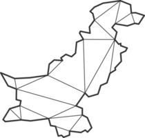 Mosaic triangles map style of Pakistan. png