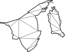 triangles de mosaïque style de carte de brunei. png