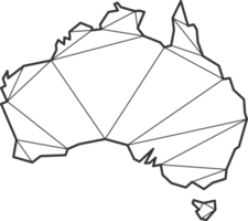 mosaico triangoli carta geografica stile di Australia. png