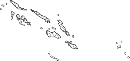 triangles de mosaïque style de carte des îles salomon. png