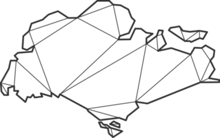 triangles de mosaïque style de carte de singapour. png