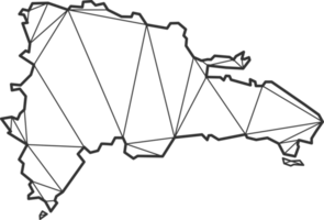 triangles de mosaïque style de carte de la république dominicaine. png