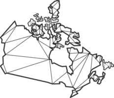 mosaik- trianglar Karta stil av Kanada. png