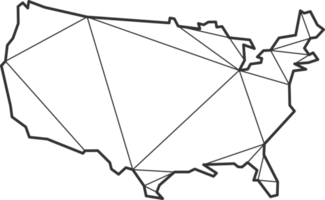 estilo de mapa de triángulos de mosaico de estados unidos. png