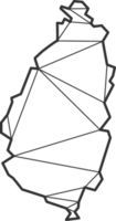 estilo de mapa de triângulos de mosaico de st. Lúcia. png