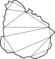 Mosaic triangles map style of Uruguay. png