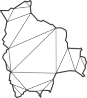 mosaico triangoli carta geografica stile di Bolivia. png