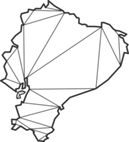 triangles de mosaïque style de carte de l'équateur. png